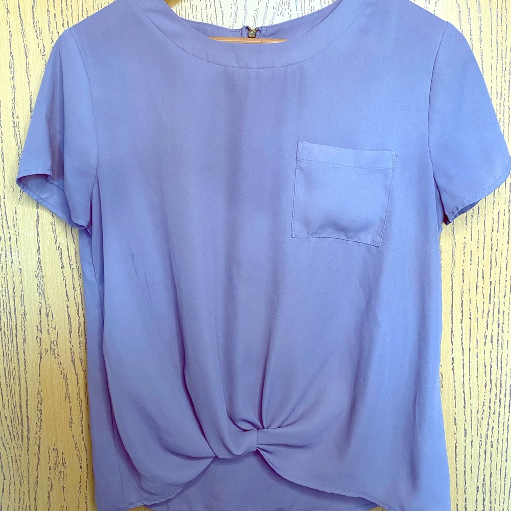 Purple T Shirt Blouse by Pink Rose